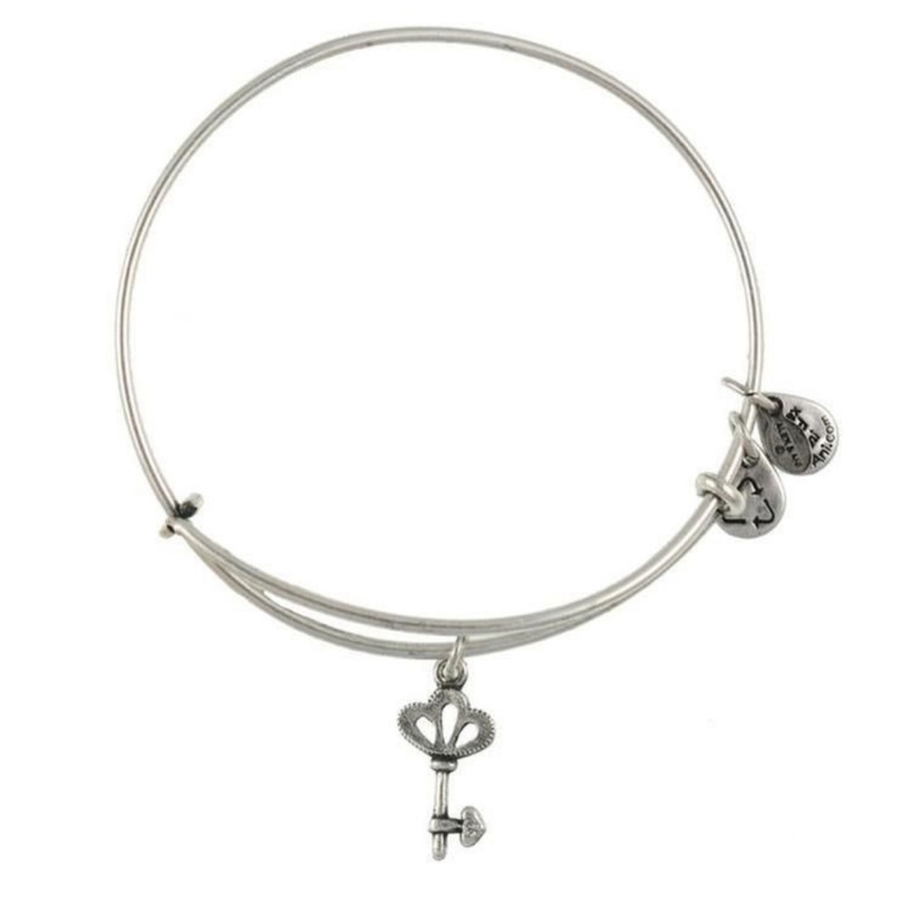 Alex and Ani Skeleton Key Charm Bangle Bracelet